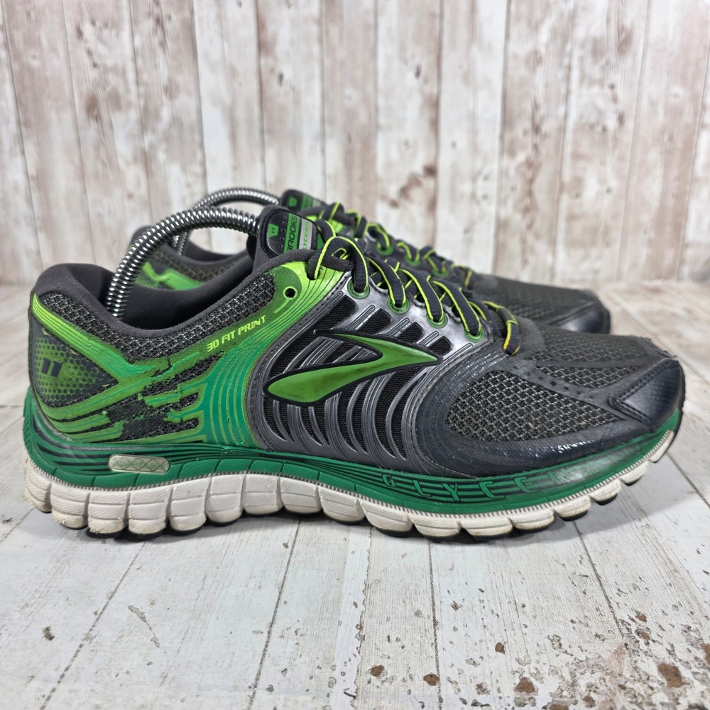 Brooks Glycerin 11 Mens Running Shoes Black Green 1101431D312 Size 9